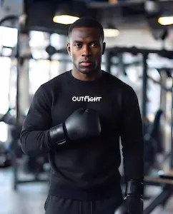 OUTFight sweatshirt with boxing gloves